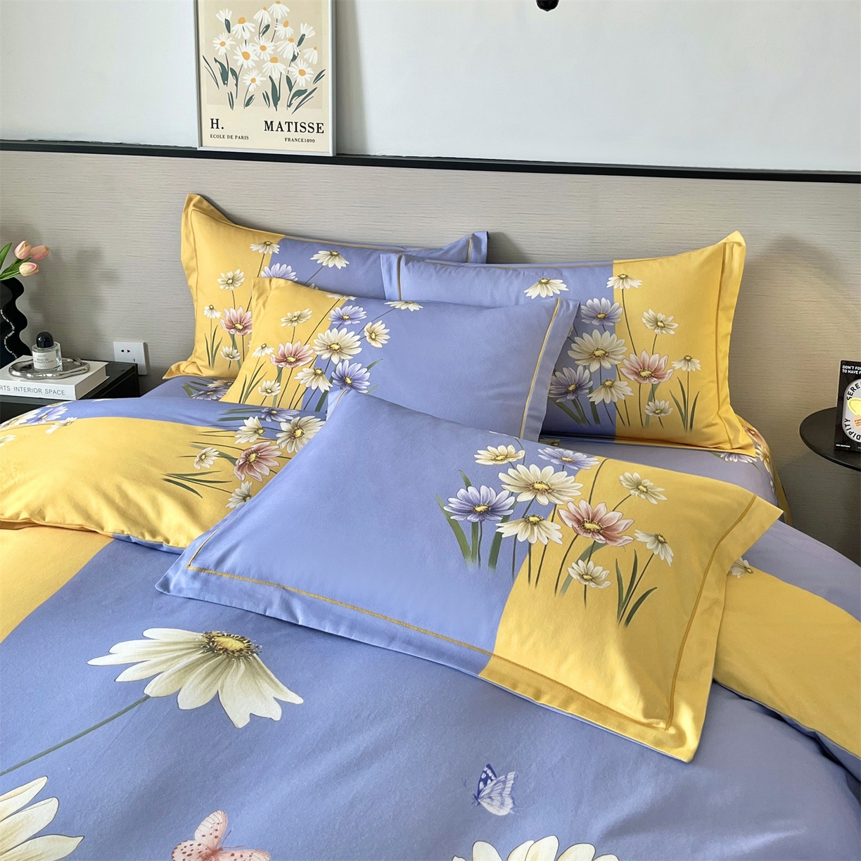 91家纺网 家纺一手货源 找家纺 曼秀琳 2025秋冬新款全棉磨毛印花四件套 雏香雅梦-兰