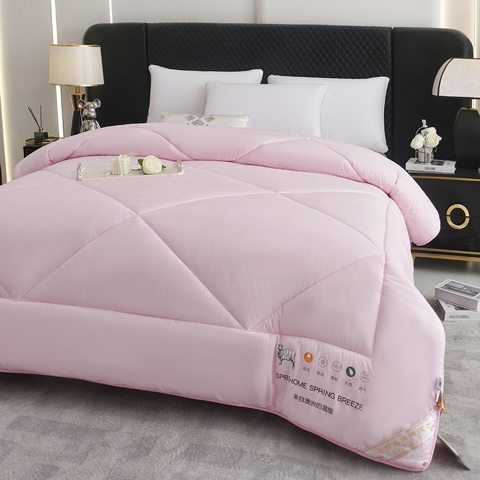 91家纺网 家纺一手货源 找家纺 棠婷 2025新款羊绒被-纯色系列 粉色