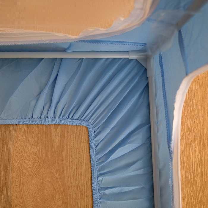 91家纺网 家纺一手货源 找家纺 卓尔居 2025新款学生遮光床帘卡通ZR学生蚊帐 天蓝-Blue弹！