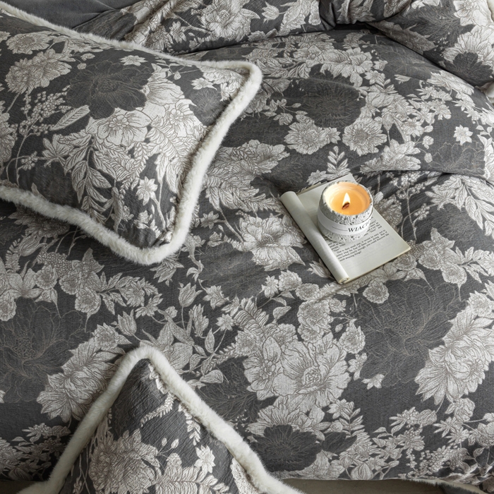 91家纺网 家纺一手货源 找家纺 迷尚家居 2025新款复古色织棉麻牛奶绒棉加绒四件套 玉环-绒