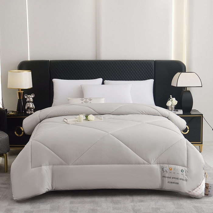 91家纺网 家纺一手货源 找家纺 棠婷 2025新款羊绒被-纯色系列 灰色