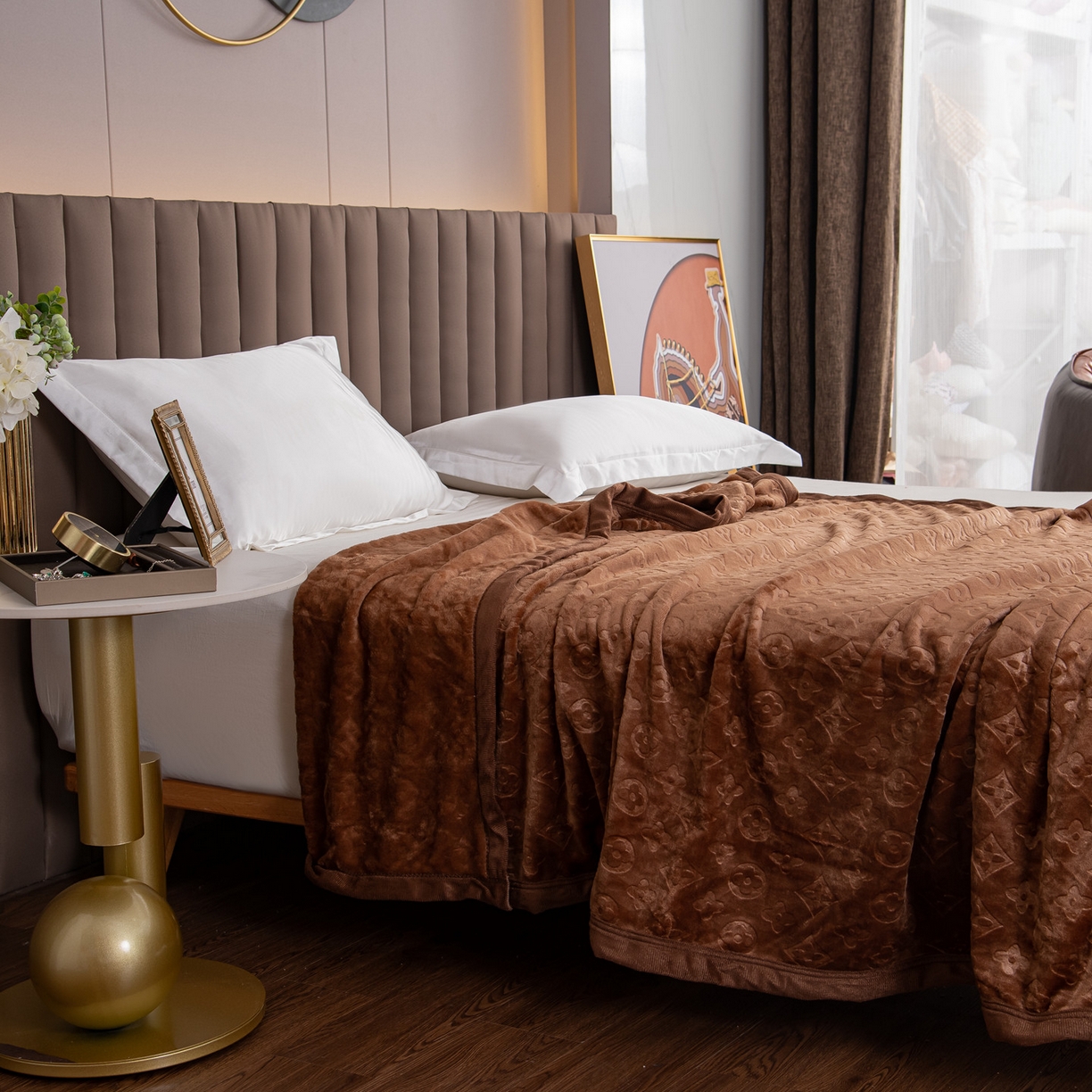 91家纺网 家纺一手货源 找家纺 （总）来菲毛毯 2025新款3D压花头等舱提花云毯毛毯毯子