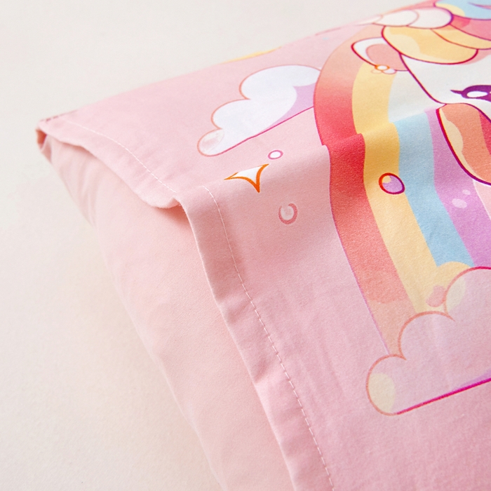 91家纺网 家纺一手货源 找家纺 梵赫 2025新款纯棉A类50*50数码卡通大版婴童套件幼儿园三件套 小马萌萌