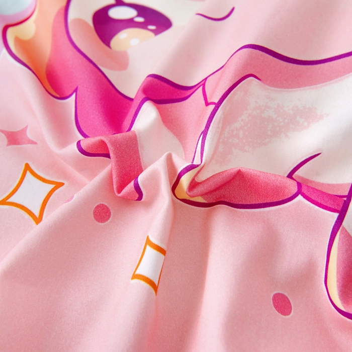 91家纺网 家纺一手货源 找家纺 梵赫 2025新款纯棉A类50*50数码卡通大版婴童套件幼儿园三件套 小马萌萌