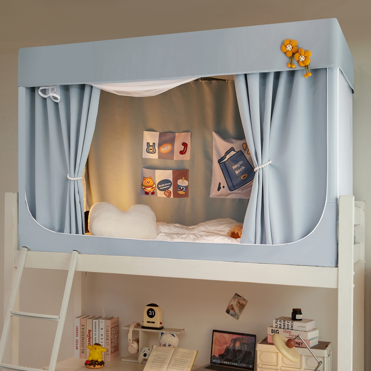 91家纺网 家纺一手货源 找家纺 （总）夏彩 2025新款棉麻雪纺绣花防遮光铁艺烤漆学生蚊帐-88627