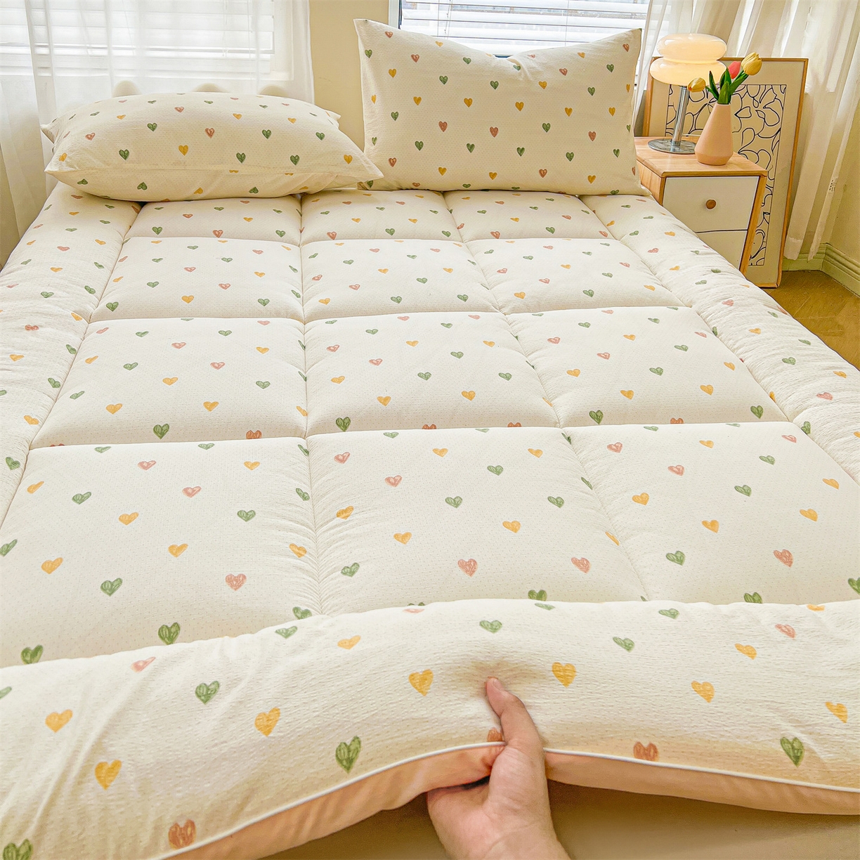 91家纺网 家纺一手货源 找家纺 （总）雯豆2025秋冬新品棉花床褥床垫床护垫加厚双层纱学学生宿舍床褥子