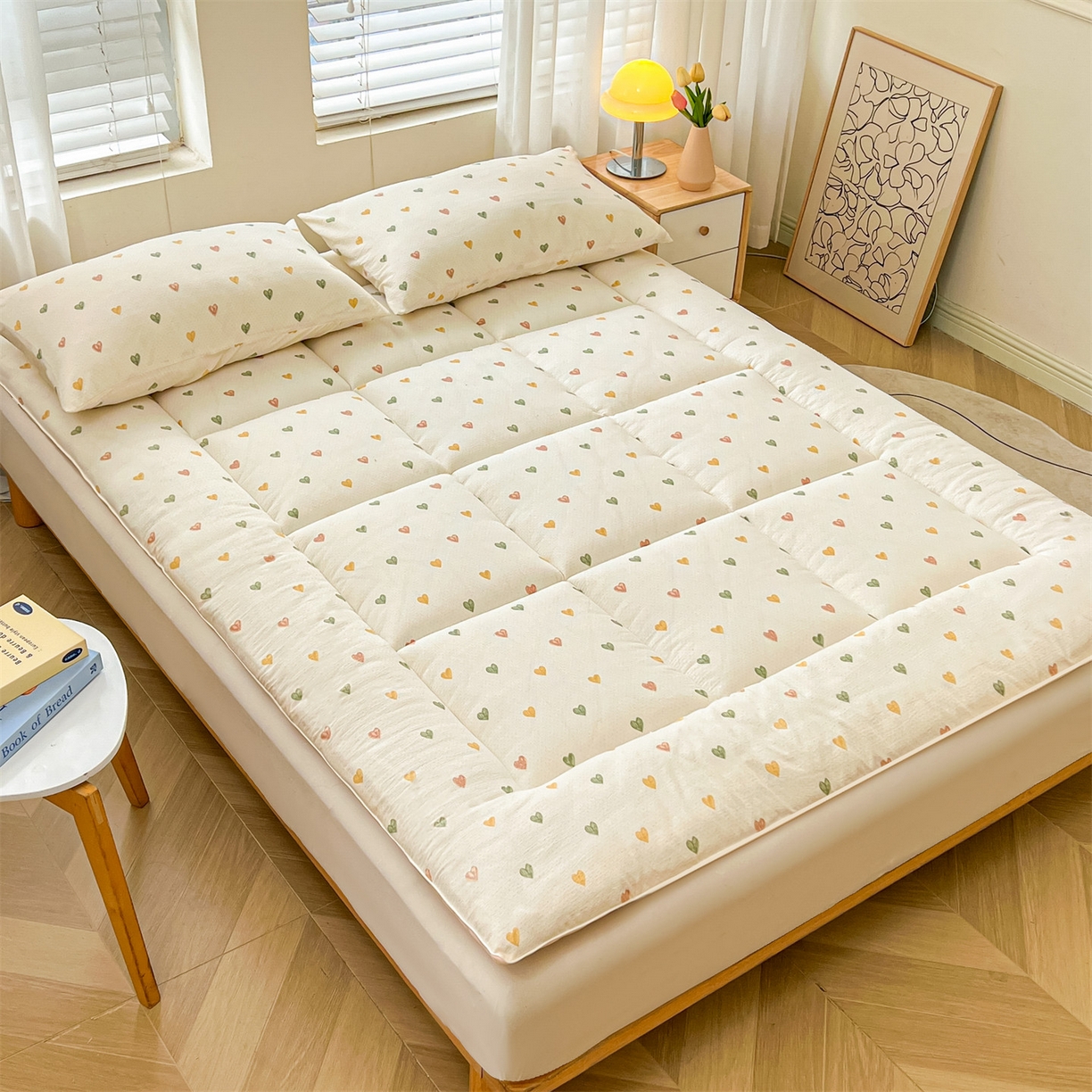 91家纺网 家纺一手货源 找家纺 （总）雯豆2025秋冬新品棉花床褥床垫床护垫加厚双层纱学学生宿舍床褥子