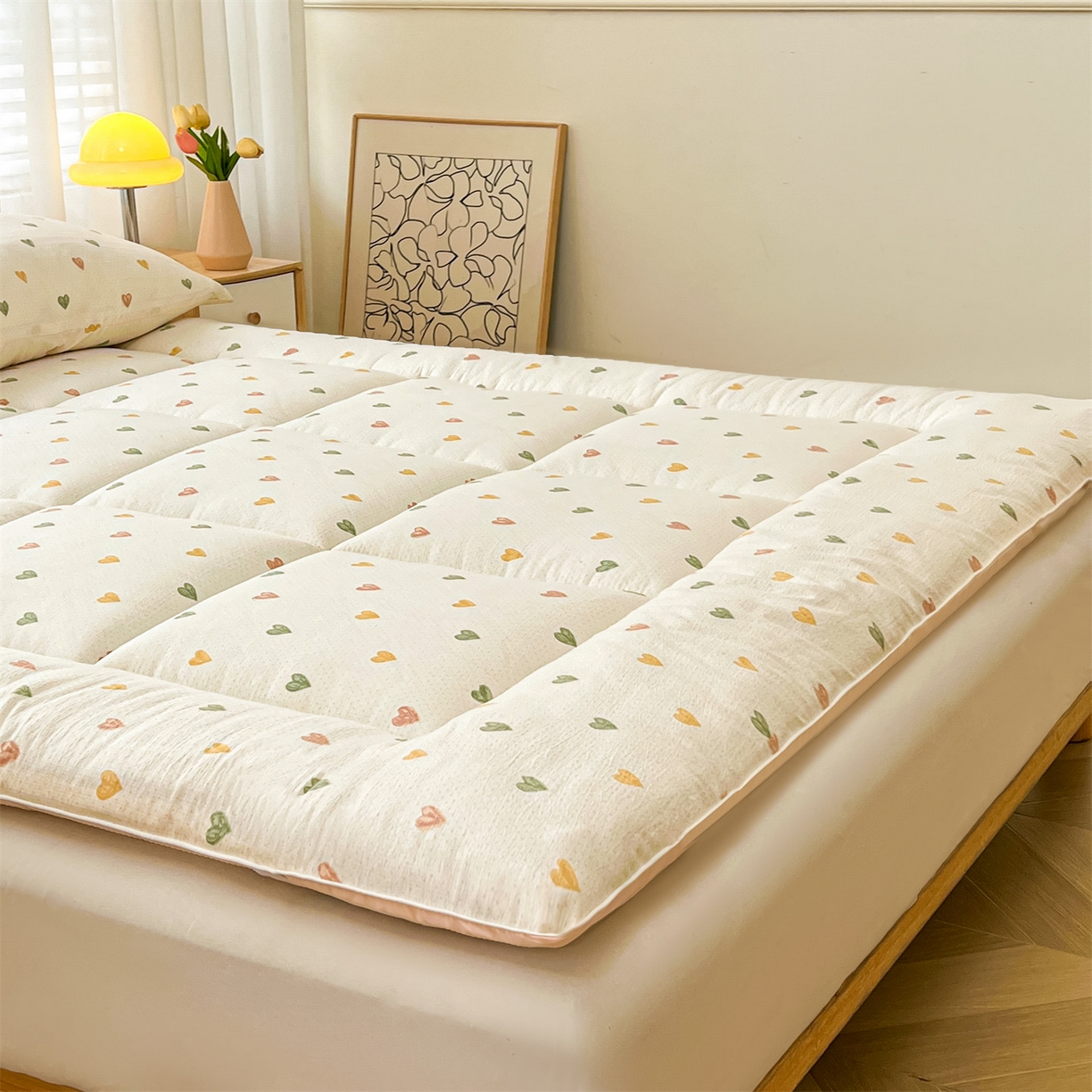 91家纺网 家纺一手货源 找家纺 （总）雯豆2025秋冬新品棉花床褥床垫床护垫加厚双层纱学学生宿舍床褥子
