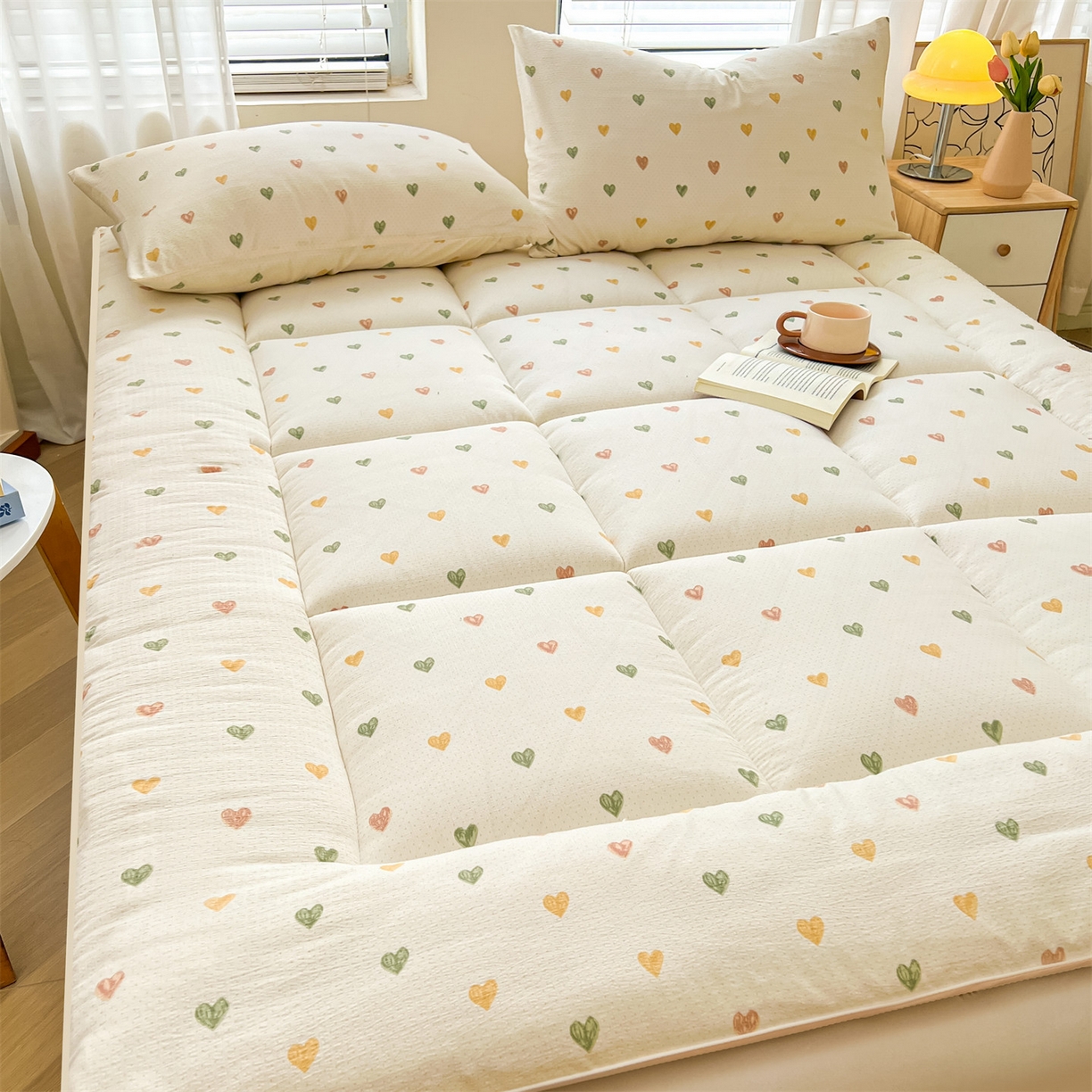 91家纺网 家纺一手货源 找家纺 （总）雯豆2025秋冬新品棉花床褥床垫床护垫加厚双层纱学学生宿舍床褥子