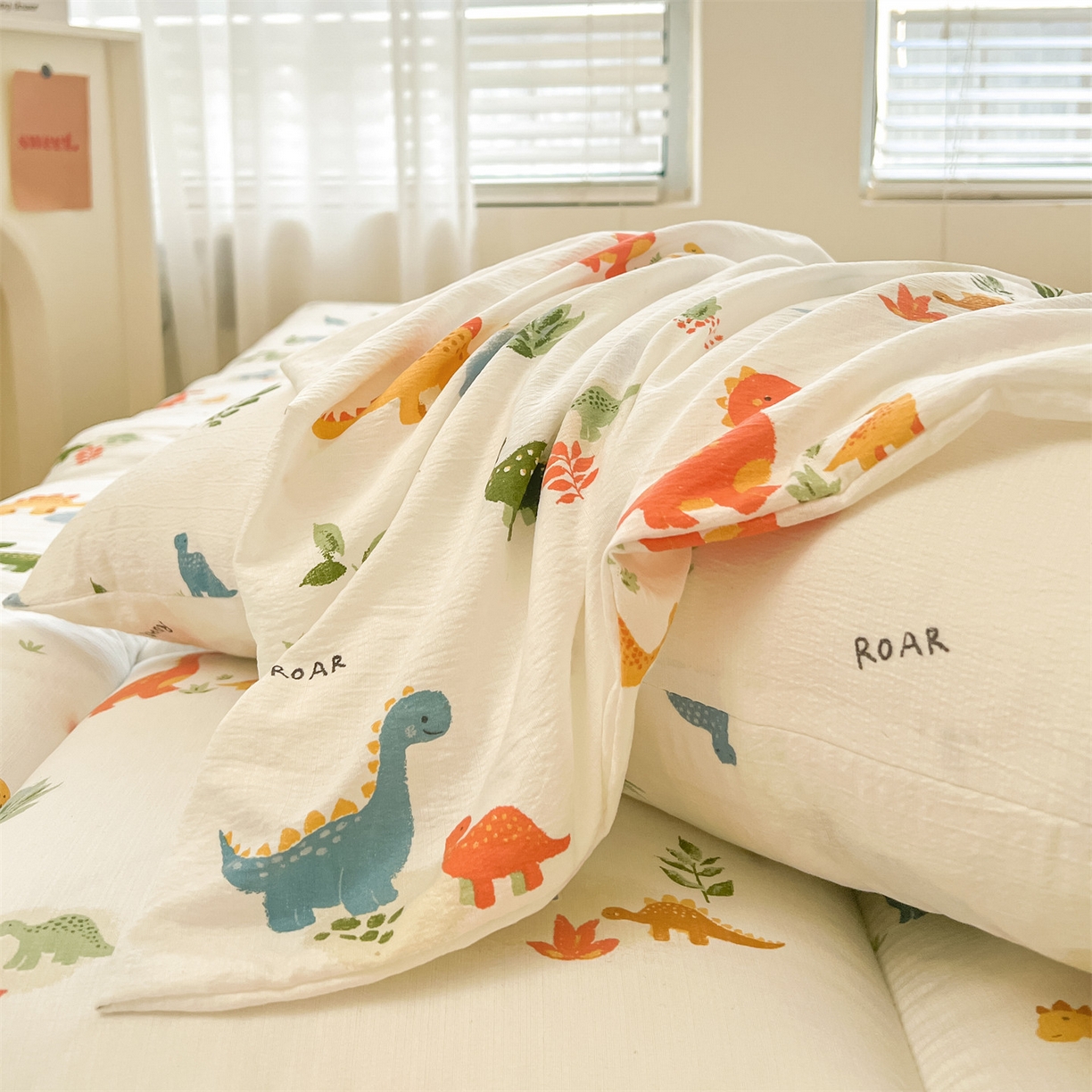 91家纺网 家纺一手货源 找家纺 雯豆2025秋冬新品棉花床褥床垫床护垫加厚双层纱学学生宿舍床褥子 棉花床褥-恐龙