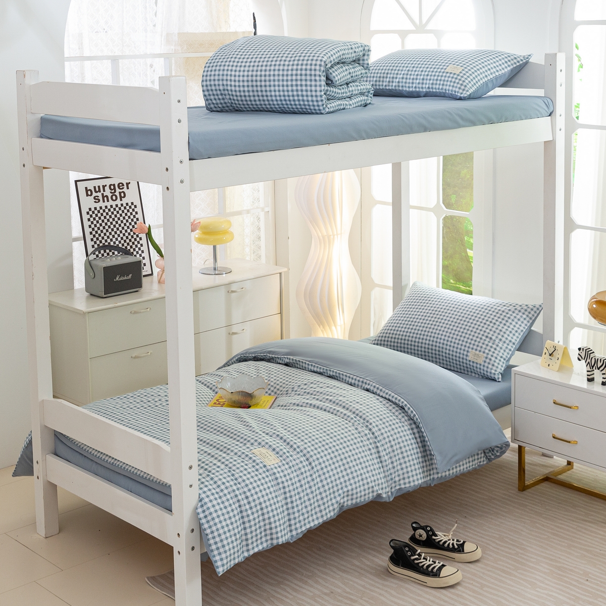 91家纺网 家纺一手货源 找家纺 （学生季）简冠 2025新款直播电商学生宿舍三件套多件套大礼包床垫被芯