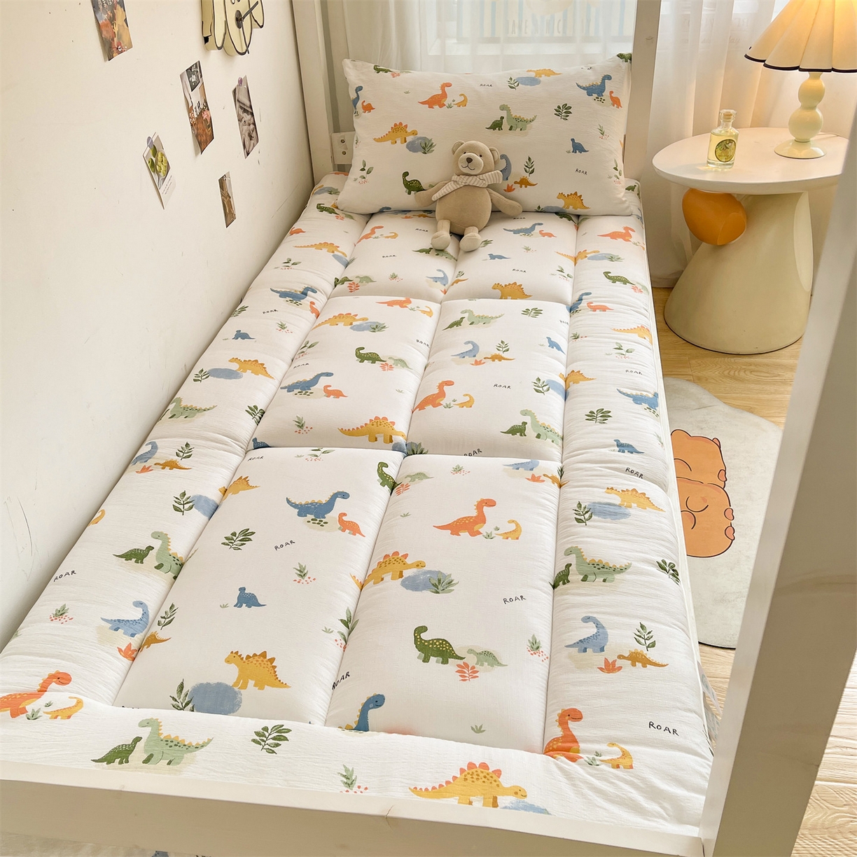 91家纺网 家纺一手货源 找家纺 （总）雯豆2025秋冬新品棉花床褥学生宿舍床垫床护垫加厚双层纱大学生床褥子