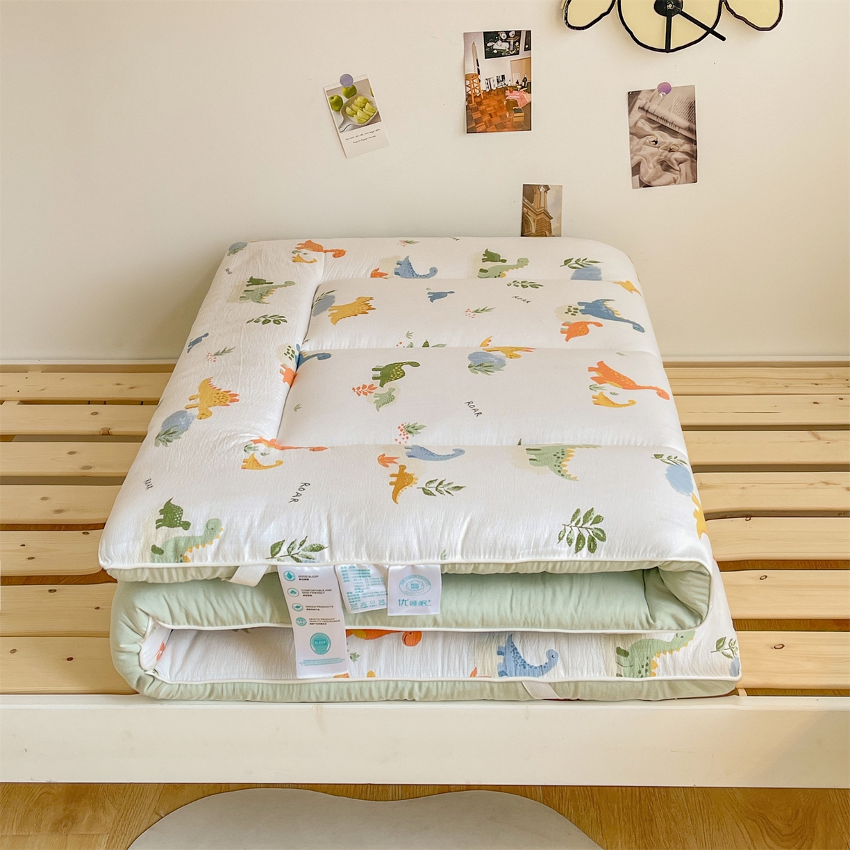 91家纺网 家纺一手货源 找家纺 （总）雯豆2025秋冬新品棉花床褥学生宿舍床垫床护垫加厚双层纱大学生床褥子