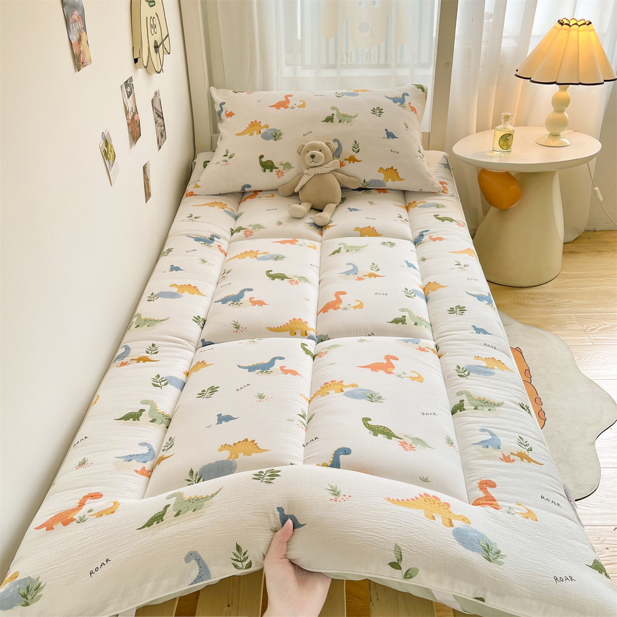 91家纺网 家纺一手货源 找家纺 （总）雯豆2025秋冬新品棉花床褥学生宿舍床垫床护垫加厚双层纱大学生床褥子