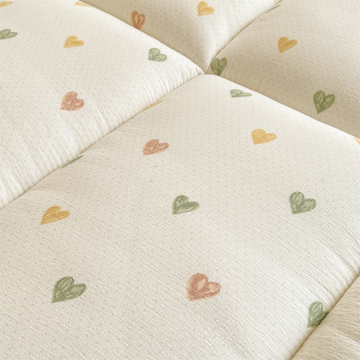 91家纺网 家纺一手货源 找家纺 雯豆2025秋冬新品棉花床褥学生宿舍床垫床护垫加厚双层纱大学生床褥子 棉花床褥-爱心