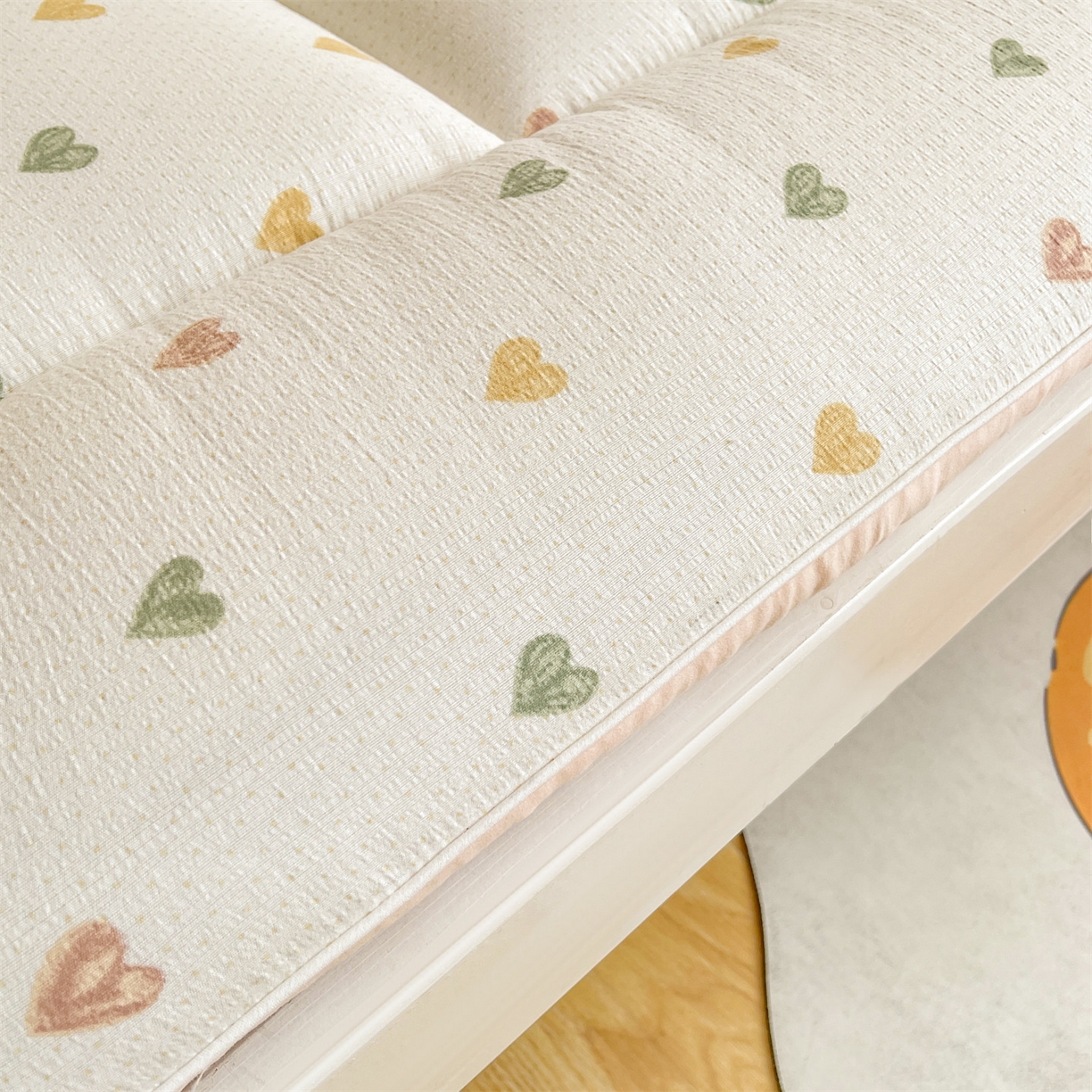 91家纺网 家纺一手货源 找家纺 雯豆2025秋冬新品棉花床褥学生宿舍床垫床护垫加厚双层纱大学生床褥子 棉花床褥-爱心