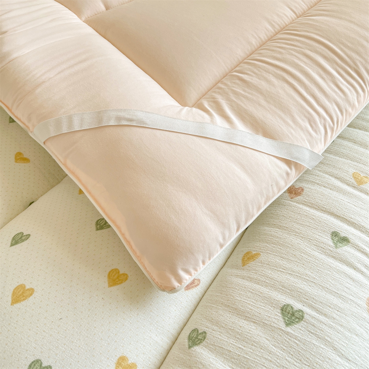 91家纺网 家纺一手货源 找家纺 雯豆2025秋冬新品棉花床褥学生宿舍床垫床护垫加厚双层纱大学生床褥子 棉花床褥-爱心