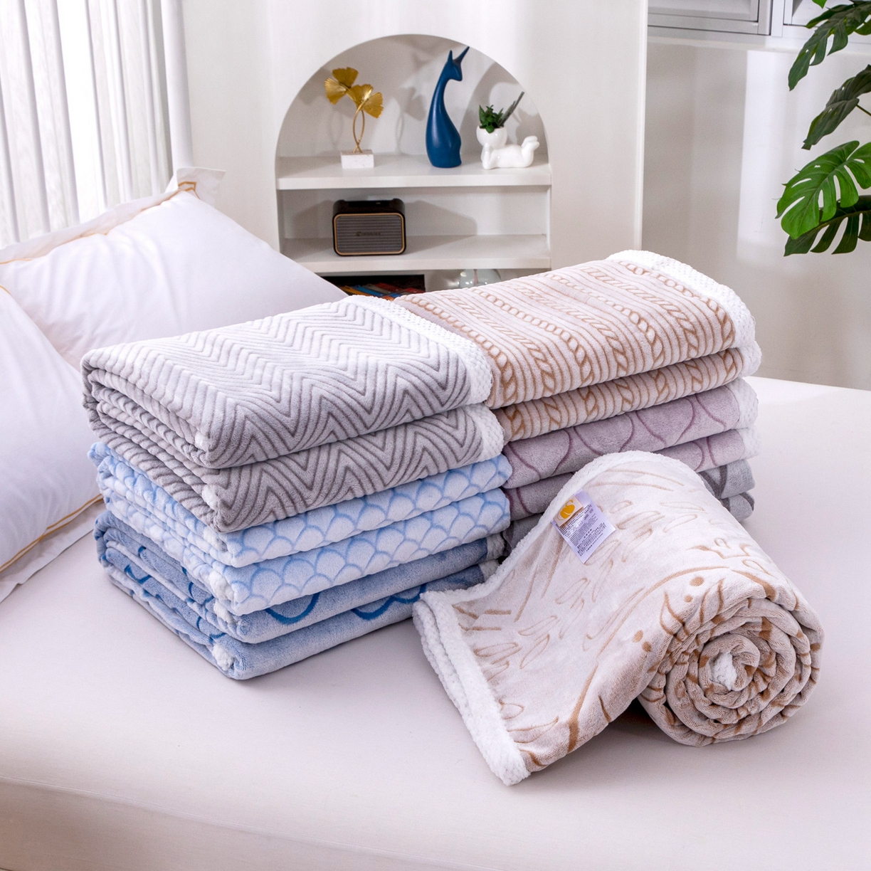 91家纺网 家纺一手货源 找家纺 （总）来菲毛毯 2025新款3D雕花法兰绒毛毯