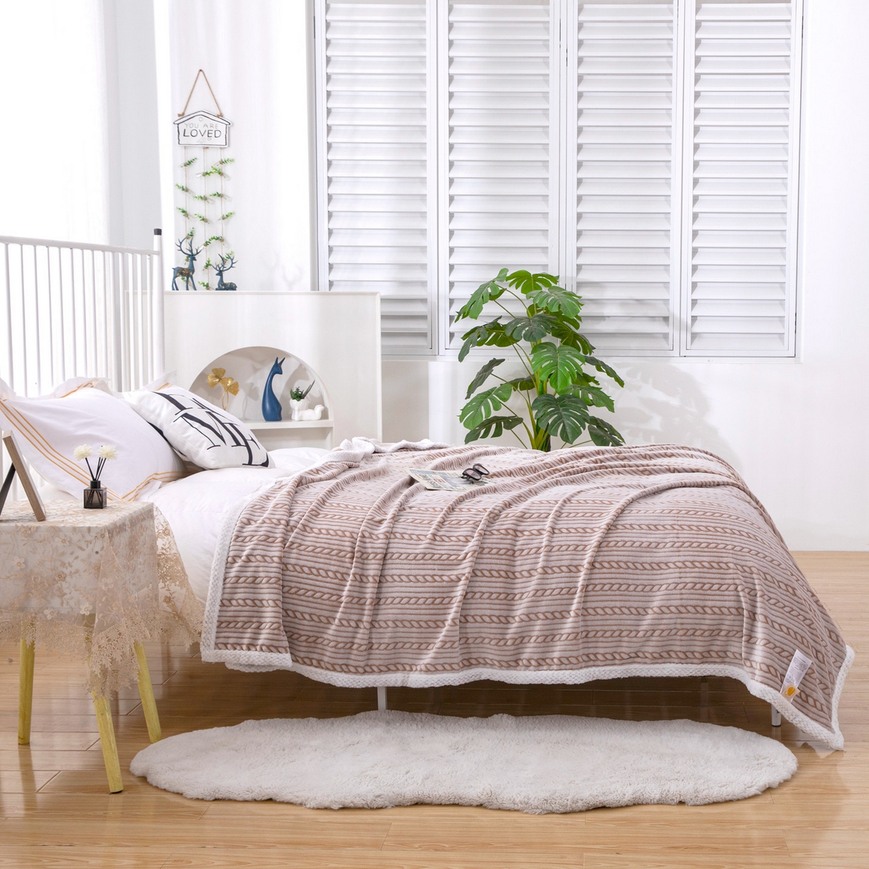 91家纺网 家纺一手货源 找家纺 来菲毛毯 2025新款3D雕花法兰绒毛毯 麻花