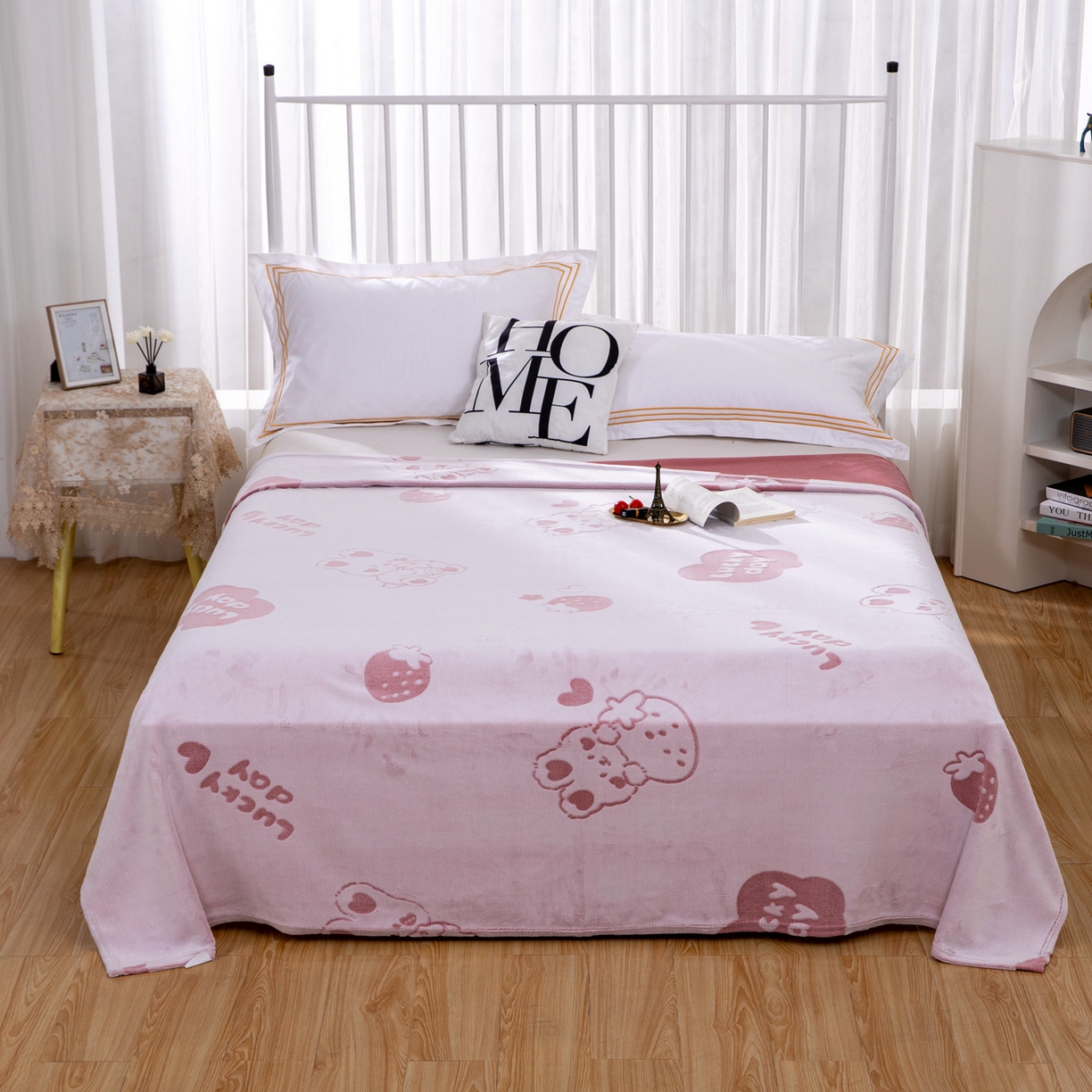 91家纺网 家纺一手货源 找家纺 （总）来菲毛毯 2025新款牛奶绒冬季加厚床单家用双人/单人柔软亲肤床单