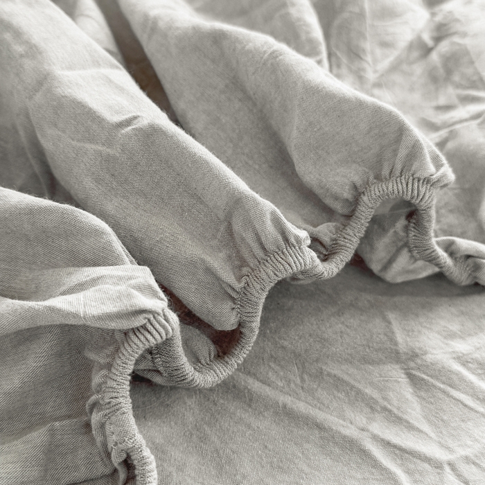 91家纺网 家纺一手货源 找家纺 晚依家纺 2025新款A类色织全棉纯棉水洗棉床笠单件纯棉格子纯色学生宿舍定制定做 纯色-浅灰