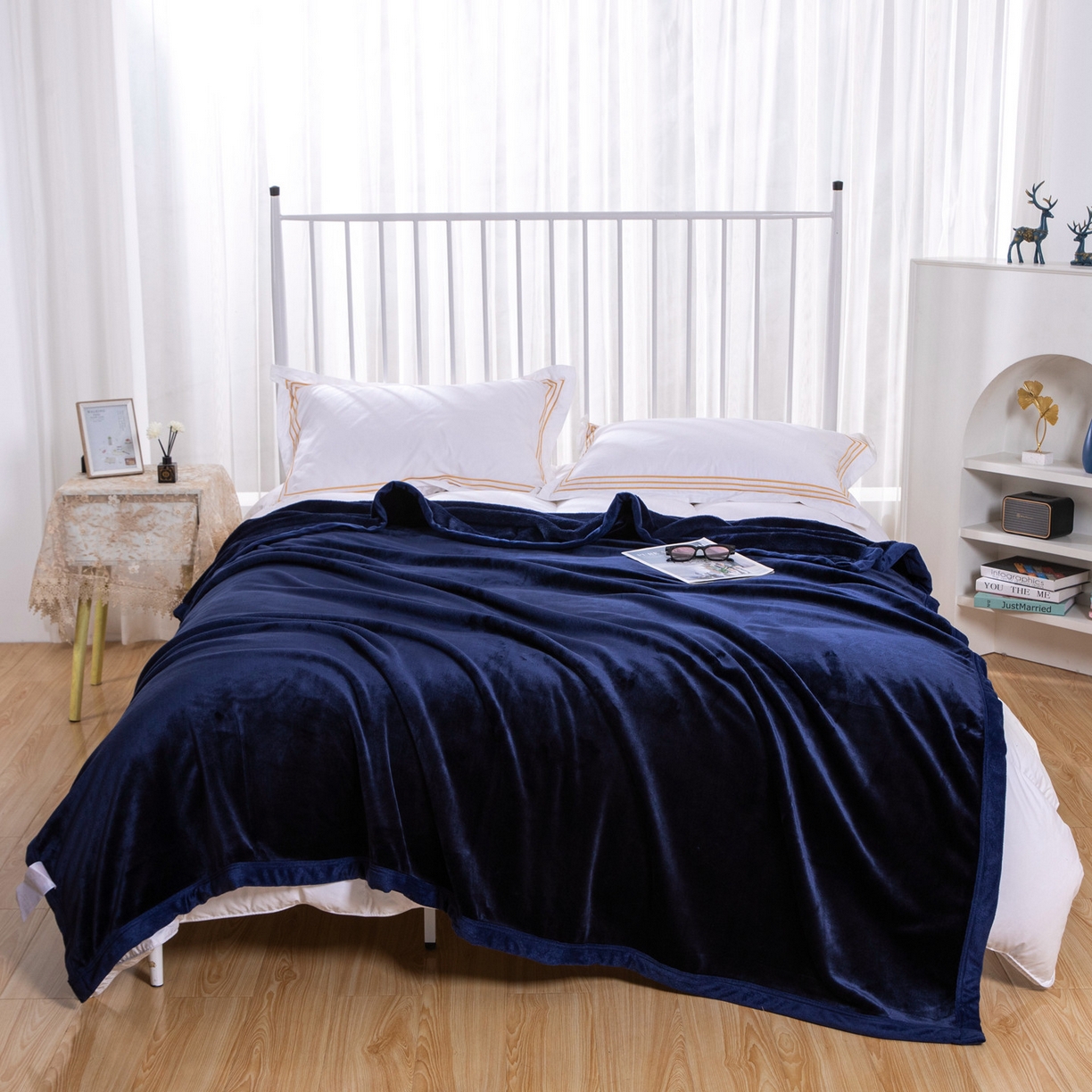 91家纺网 家纺一手货源 找家纺 （总）来菲毛毯 2025新款500克简约双面加厚科技暖绒毯秋冬居家盖身/沙发午休/双人保暖多用款