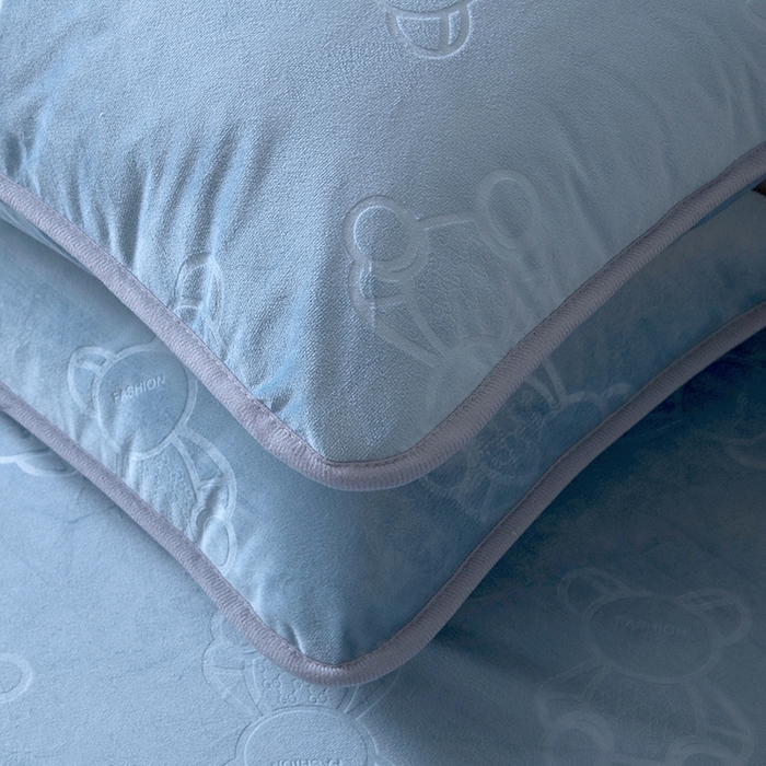 91家纺网 家纺一手货源 找家纺 茗婷2025茗婷水晶绒保暖防水枕套供跨境外贸亚马逊外贸尺寸不支持退货 湖蓝色