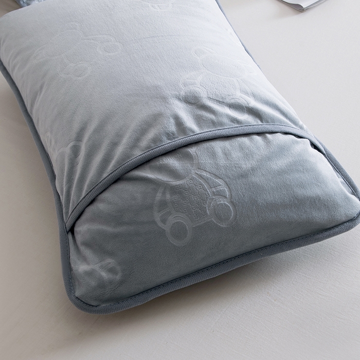 91家纺网 家纺一手货源 找家纺 茗婷2025茗婷水晶绒保暖防水枕套供跨境外贸亚马逊外贸尺寸不支持退货 浅灰