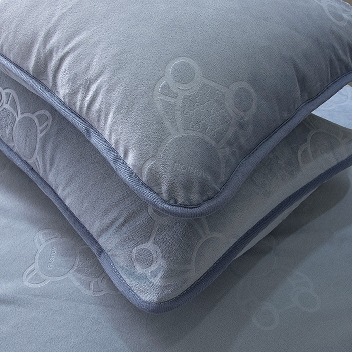 91家纺网 家纺一手货源 找家纺 茗婷2025茗婷水晶绒保暖防水枕套供跨境外贸亚马逊外贸尺寸不支持退货 浅灰