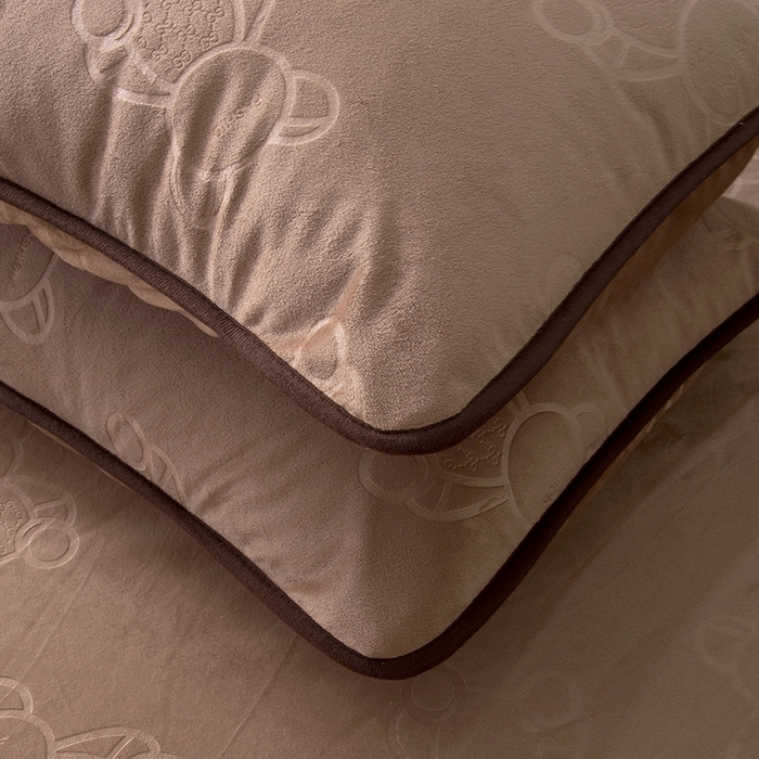 91家纺网 家纺一手货源 找家纺 茗婷2025茗婷水晶绒保暖防水枕套供跨境外贸亚马逊外贸尺寸不支持退货 深咖色