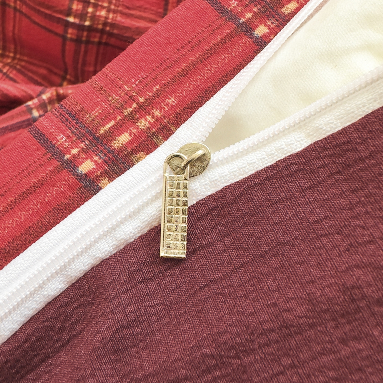 91家纺网 家纺一手货源 找家纺 （总）亨通家纺 2025新款复古原麻双层纱格子系列四件套