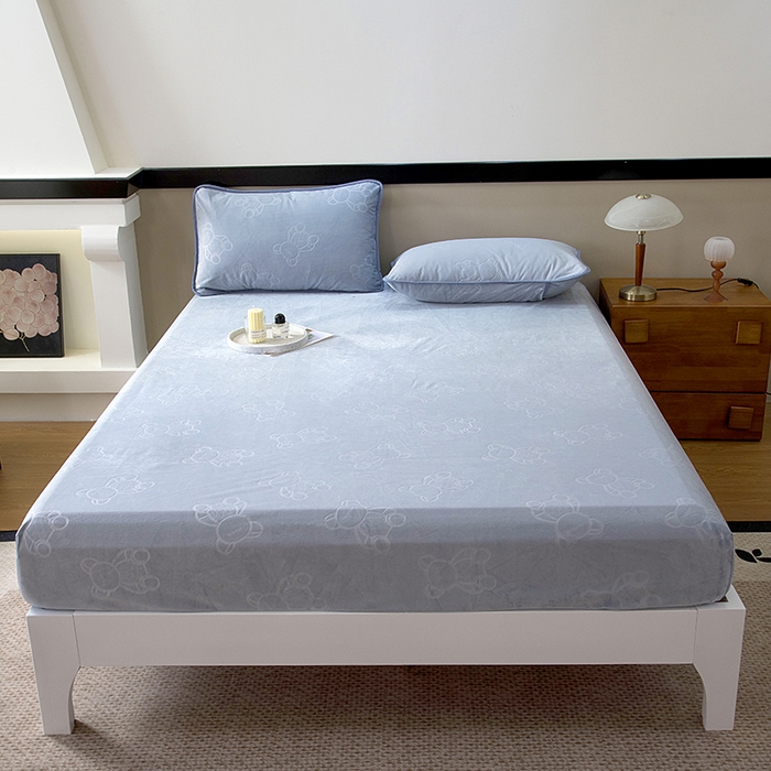 91家纺网 家纺一手货源 找家纺 （总）茗婷2025水晶绒保暖防水床笠供跨境外贸亚马逊外贸尺寸不支持退货