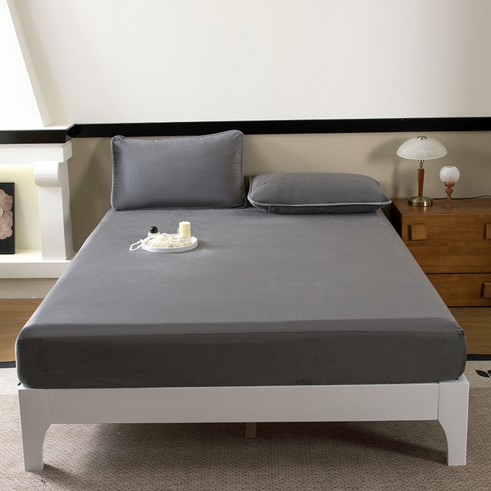 91家纺网 家纺一手货源 找家纺 （总）茗婷2025水晶绒保暖防水床笠供跨境外贸亚马逊外贸尺寸不支持退货