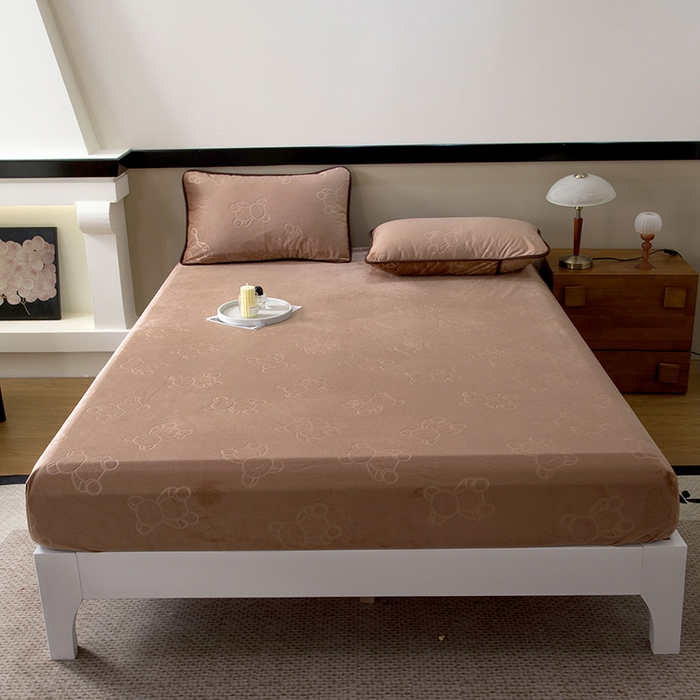 91家纺网 家纺一手货源 找家纺 （总）茗婷2025水晶绒保暖防水床笠供跨境外贸亚马逊外贸尺寸不支持退货