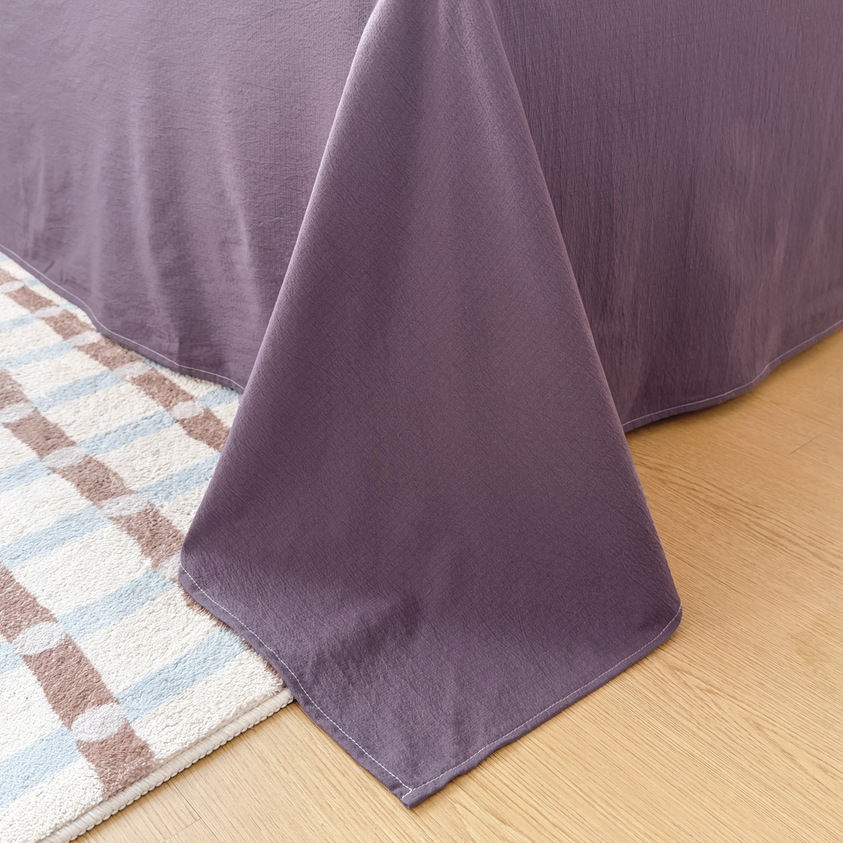 91家纺网 家纺一手货源 找家纺 亨通家纺 2025新款复古原麻双层纱臻至系列四件套 绯色花蔓