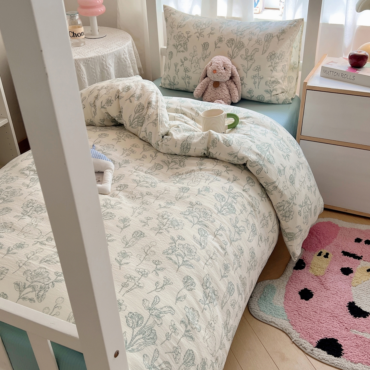 91家纺网 家纺一手货源 找家纺 （总）韩巢家纺 2025新款双层纱学生季床铺单件被套宿舍寝室上下铺三件套