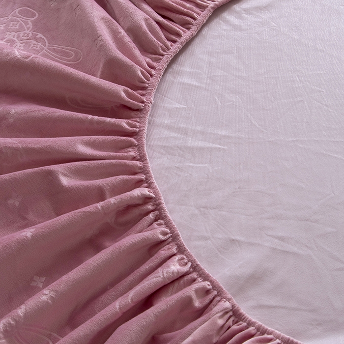 91家纺网 家纺一手货源 找家纺 茗婷2025水晶绒保暖防水床笠供跨境外贸亚马逊外贸尺寸不支持退货 豆沙