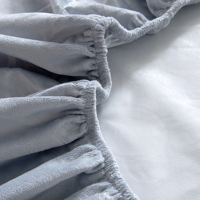 91家纺网 家纺一手货源 找家纺 茗婷2025水晶绒保暖防水床笠供跨境外贸亚马逊外贸尺寸不支持退货 浅灰