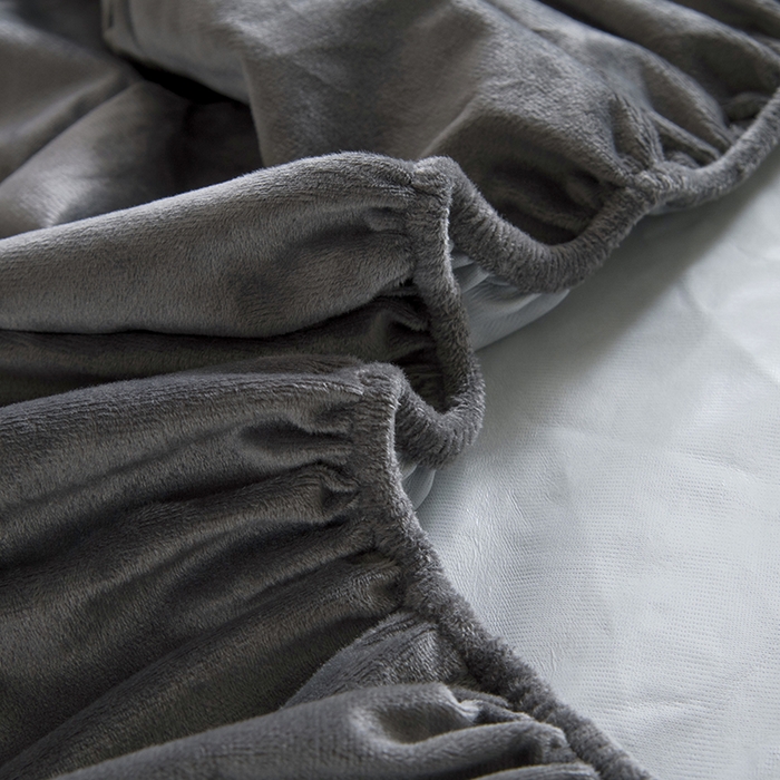 91家纺网 家纺一手货源 找家纺 茗婷2025水晶绒保暖防水床笠供跨境外贸亚马逊外贸尺寸不支持退货 深灰