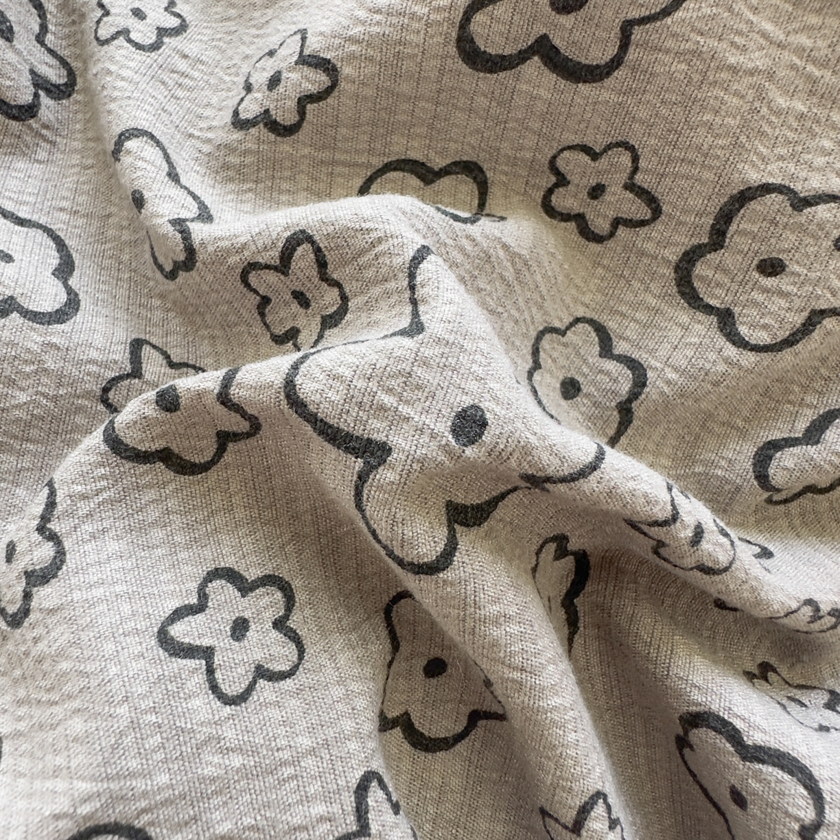 91家纺网 家纺一手货源 找家纺 亨通家纺 2025新款复古原麻双层纱臻至系列四件套 蝴蝶结花-蓝