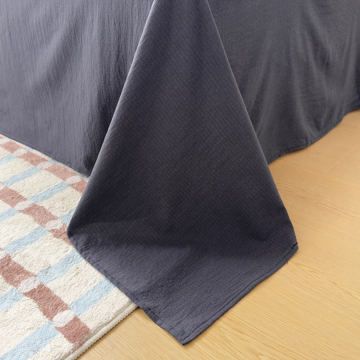 91家纺网 家纺一手货源 找家纺 亨通家纺 2025新款复古原麻双层纱臻至系列四件套 蝴蝶玫瑰