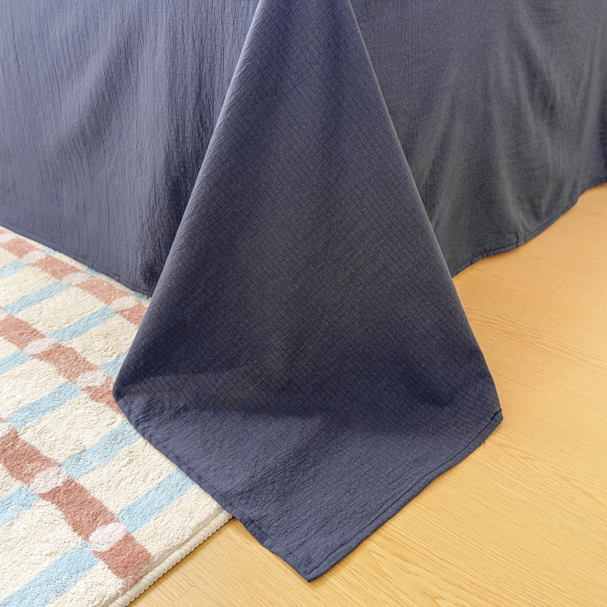 91家纺网 家纺一手货源 找家纺 亨通家纺 2025新款复古原麻双层纱臻至系列四件套 梦幻花兰