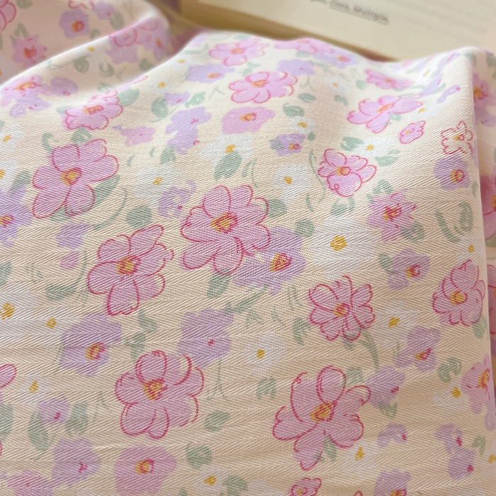 91家纺网 家纺一手货源 找家纺 （总）名品家纺 2025新款加厚高克重人字纹优卡棉双层纱提花四件套（提供买家秀）