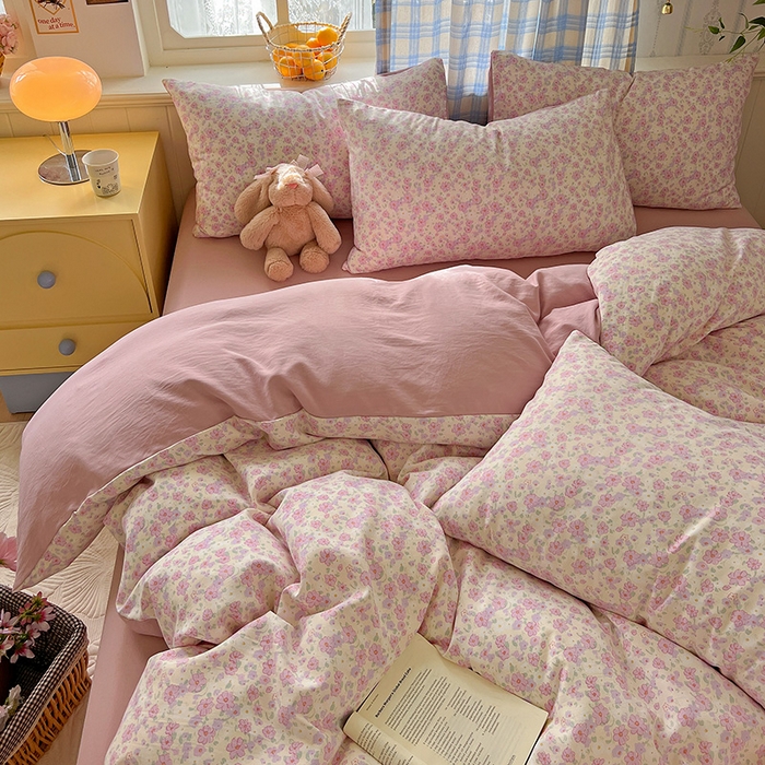 91家纺网 家纺一手货源 找家纺 （总）名品家纺 2025新款加厚高克重人字纹优卡棉双层纱提花四件套（提供买家秀）