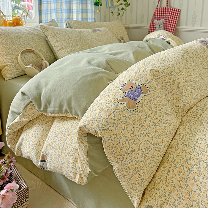 91家纺网 家纺一手货源 找家纺 （总）名品家纺 2025新款加厚高克重人字纹优卡棉双层纱提花四件套（提供买家秀）