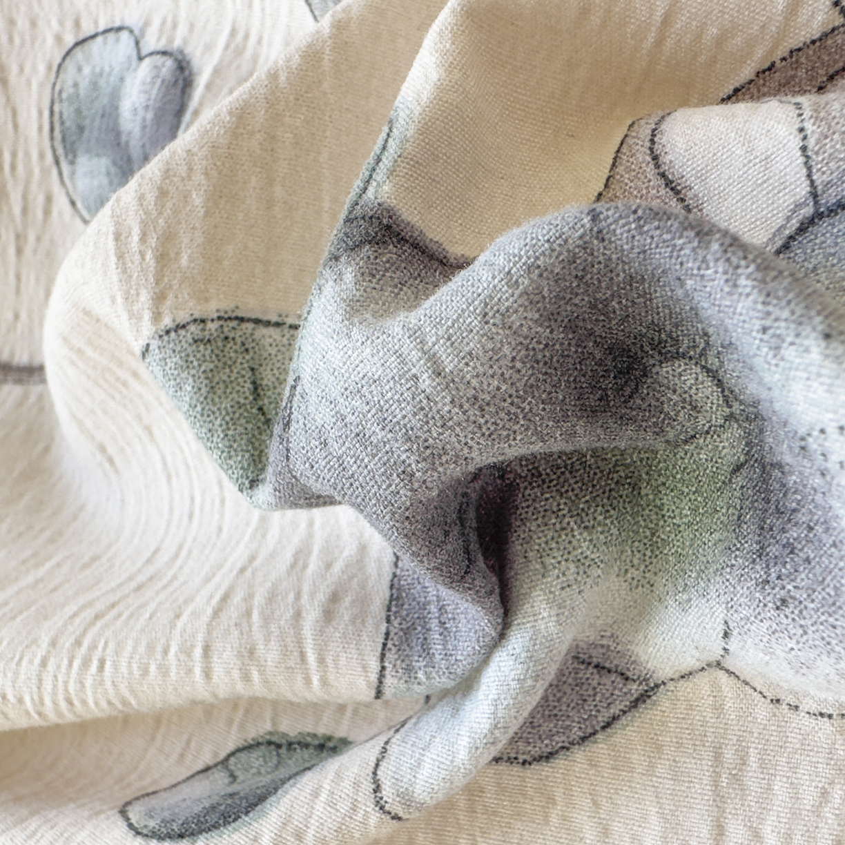 91家纺网 家纺一手货源 找家纺 亨通家纺 2025新款复古原麻双层纱臻至系列四件套 木棉花开