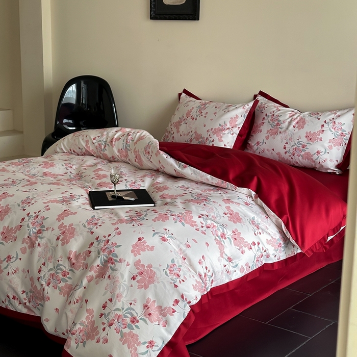 91家纺网 家纺一手货源 找家纺 （总）2025数码款-海棠花开四件套（各平台严格控价劵后不低于318元起会员-20元）