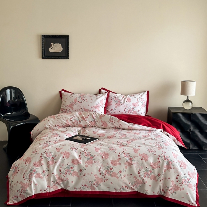 91家纺网 家纺一手货源 找家纺 （总）2025数码款-海棠花开四件套（各平台严格控价劵后不低于318元起会员-20元）