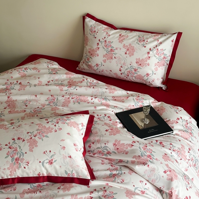 91家纺网 家纺一手货源 找家纺 （总）2025数码款-海棠花开四件套（各平台严格控价劵后不低于318元起会员-20元）