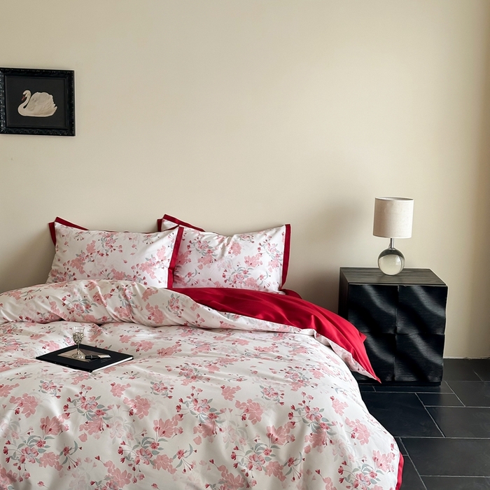 91家纺网 家纺一手货源 找家纺 （总）2025数码款-海棠花开四件套（各平台严格控价劵后不低于318元起会员-20元）